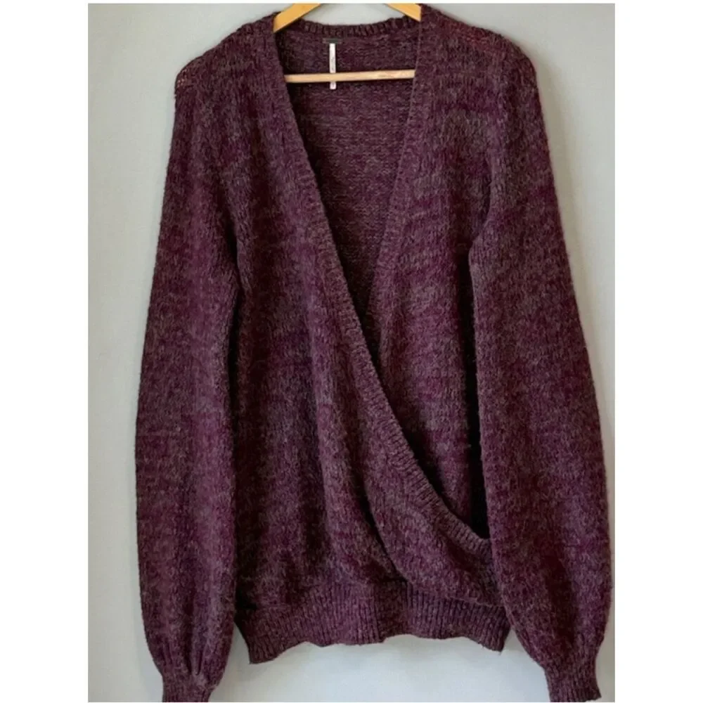 Free People Wool Blend Karina Ballerina Wrap Sweater